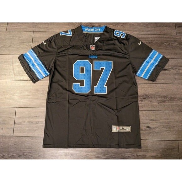 Aidan Hutchinson #97 Detroit Lions Black 🏈 Football Jersey Mens Size Large - Picture 2 of 3